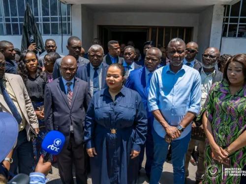 RDC : Thérèse Wagner et John Banza Lunda évaluent l’état des infrastructures des Affaires étrangères.
