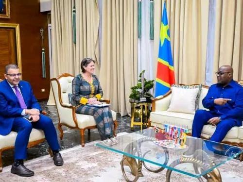 RDC: Tête à tête entre Félix Tshisekedi et Vivian Van de Perre, cheffe intérimaire de la Mission de l’Organisation des Nations unies.