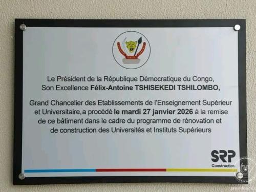RDC: Félix Tshisekedi inaugure le nouveau campus de l’Université de Kananga