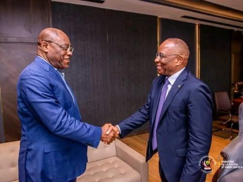 RDC: Le ministre d'État à la justice Guillaume Ngefa Reçoit Me Deogratias NGELE MASUDI ministre honoraire de la justice.
