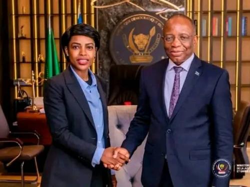 RDC: Tête à tête entre le ministre de la justice et Hariana VERAS VICTORIA.